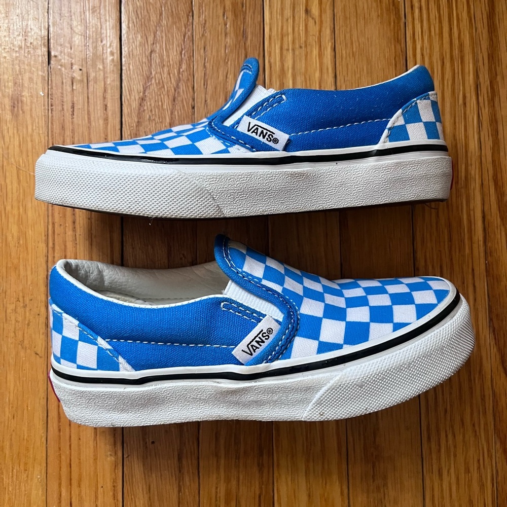 Little Kids Vans Slip-On Checkerboard Skate Shoes - Size 11
